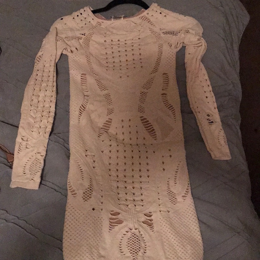 Bebe Ivory Bodycon dress Size: S